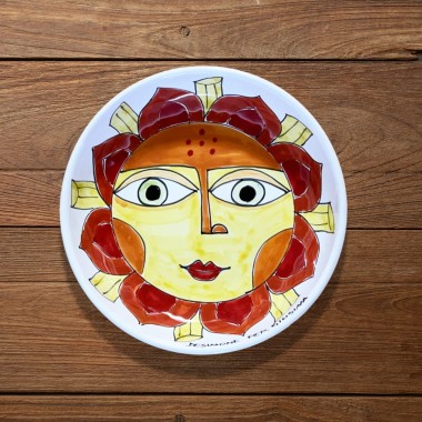 Sicilian handmade soup plate Plate De Simone per Giusina Sun of Pasta Sicilian handmade soup plate Plate De Simone per Giusina Sun of Pasta